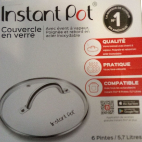 Instant Pot - Glass Lid with Steam Vent. Dishwasher Safe, - Picture 1 of 11